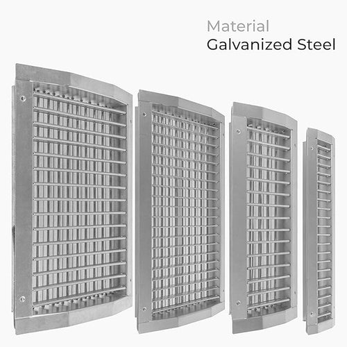 13" x 3" Aluminum Supply/Exhaust Grille for a Round Spiral Duct - Heavy Duty Grill Cover with Adjustable Louver Blades - HVAC Air Return Ventilation Register for Home, Office, Bathroom