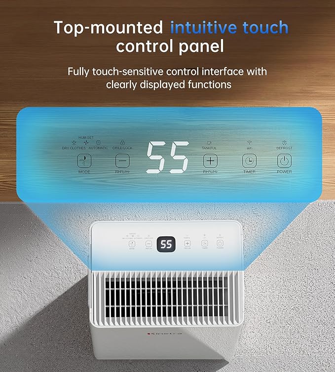 1500 Sq. Ft Dehumidifiers for Home, 30 Pints dehumidifier for Basement with drain hose,Smart APP control, 1.6L Tank,24H Timer,Intelligent Humidity Control,Ideal for Bedroom,Bathroom