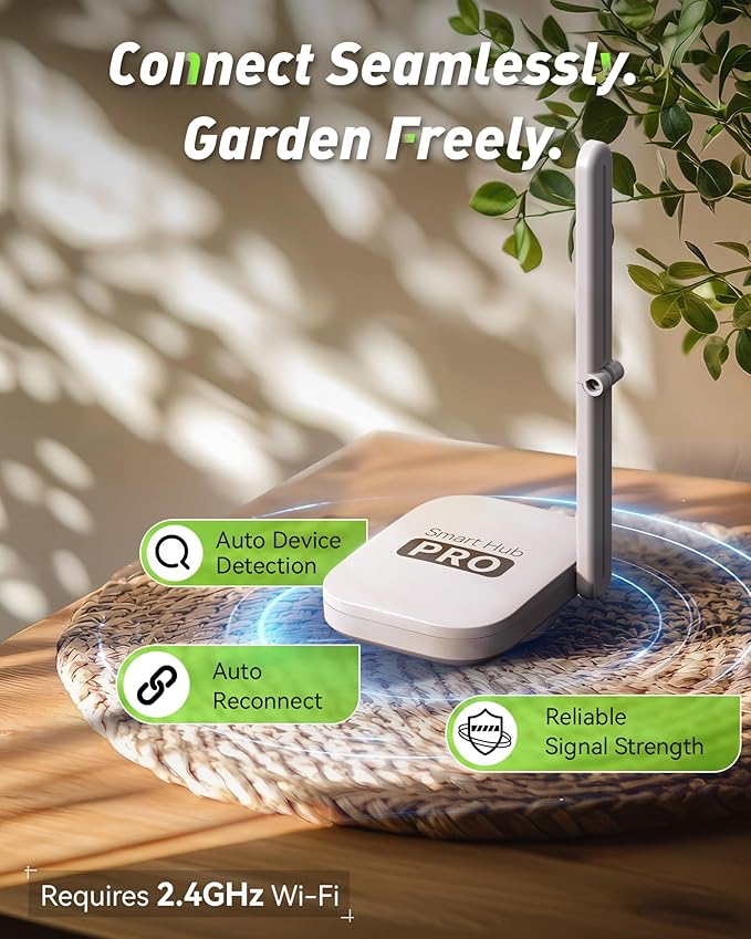 RAINPOINT WiFi Water Timer WiFi Sprinkler Timer Smart Irrigation System for Garden Lawn Yard Brass Inlet Outlet Gateway APP Voice Control