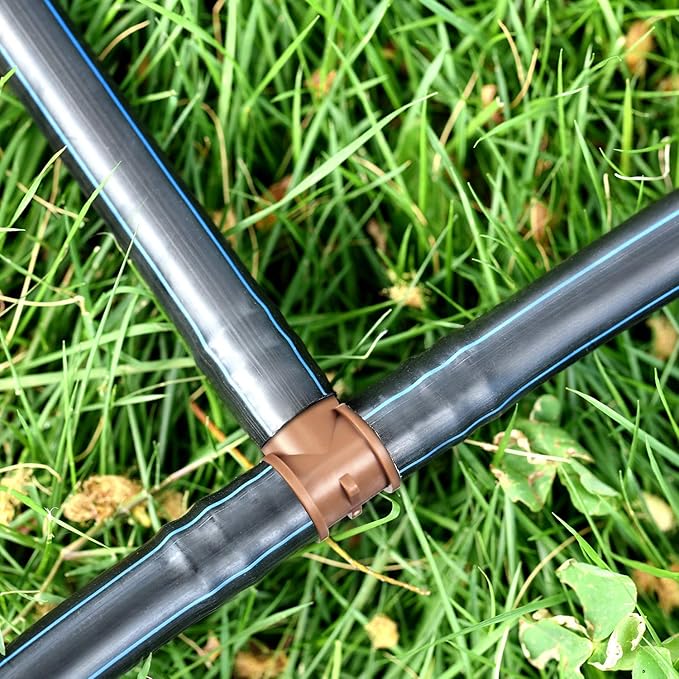 Boao 20 Packs 1/2 Inch Drip Irrigation Fittings Connectors Barbed Connector Plastics Drip Irrigation Barbed Hose Connector 17 mm Diameter(Tee)
