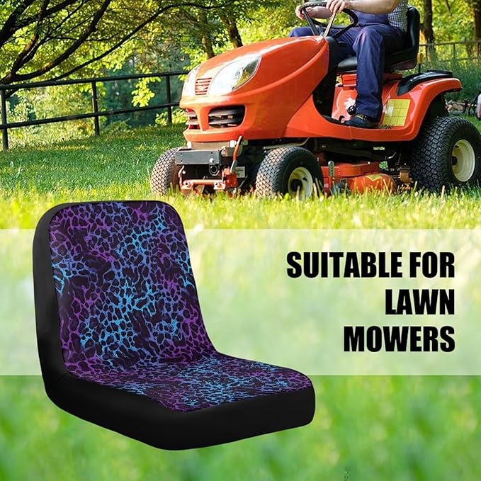 Leopard Waterproof Cover for Riding Lawn Mower Seat, Universal Tractor Outdoor Seat Cover, Seat Cover for All Weather Conditions