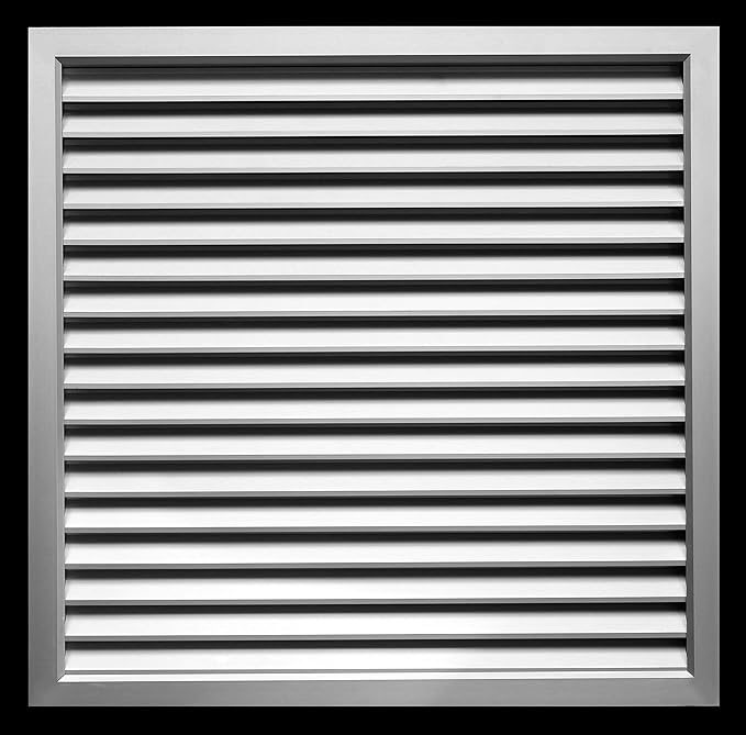 18"w X 18"h Aluminum Privacy Door HVAC Air Grille - "V" Shaped Louvers Ensure 100% View Block - Supply or Return [Outer Dimensions: 19"w X 19"h]