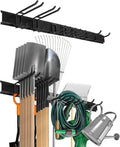 Precision Defined Garage Tool Organizer Wall Mount 48 inches, 330 lbs Capacity, Garden Tool Organizer, Garage Storage Rack, Shed Organizer, Garage Organizer with Adjustable Hooks, Shovel, Rake Holder