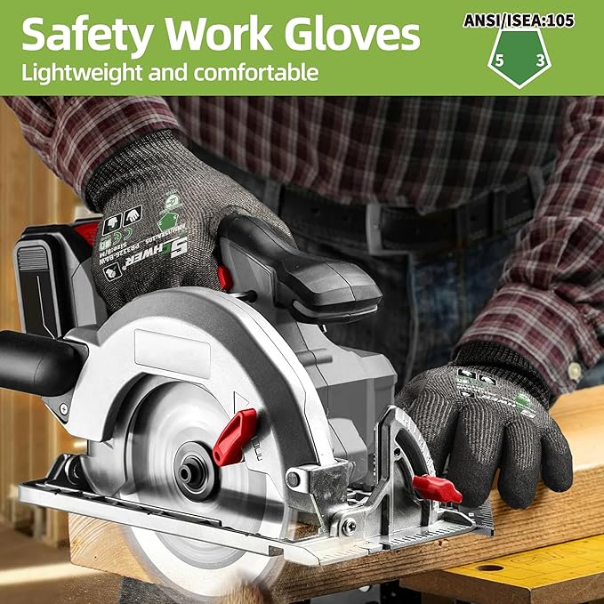 Schwer ProGuard High Level Cut Resistant Work Gloves PR3326 for Extreme Protection，ANSI A9 Cut Gloves with Reinforced Thumb, Non Slip, Non PFAS, Durable, Touch-screen, Black 120 Pairs, L