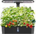 Hydroponics Growing System Kits,Smart Indoor Herb Garden with 24W LED Grow Light Planting Height Adjustablewith,12 Pods Plant Germination Kit,with Quiet Pump, Ideal Gift for All Ages