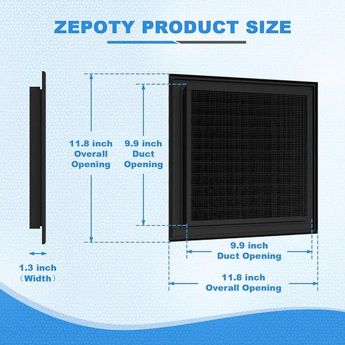 12" X 12" Gable Vent - Premium Aluminum, Sturdy & Stylish Shed Vents with Screen, Effectively Removing Heat and Humidity - Ideal for Ventilation in Houses [Vent Opening: 10" x 10"]