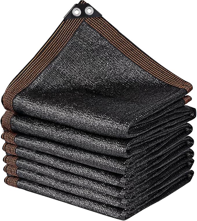 winemana Black Shade Cloth 70%, 30x50 FT Mesh Tarp - Garden Shade for Greenhouse, Patio, Vegetables, Plants Cover and Chicken Coops, Sunshade Net for Outdoor Protection with Reinforced Grommets