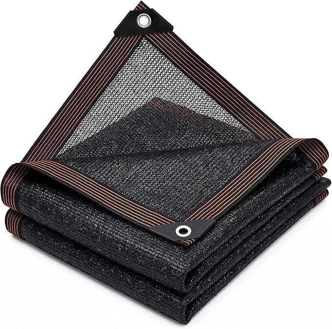 2 Pack 55% Black Shade Cloth for Garden 6.5 x 10 ft Sunshade Cloth Mesh Tarp with Grommets Outdoor Net for Patio Plants Greenhouse Outdoor Chicken Coop Cover