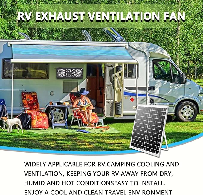 Solar Exhaust Fan,25W Solar Panel with 3PCS Ventilation Fans Kit,Solar Powered Fan for Shed,Chicken Coop,Attic & Greenhouse Intake or Exhaust Air,3500RPM, 15FT Cord,IP67 Waterproof