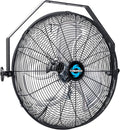 Tornado 18" High Velocity Industrial Wall Fan with TEAO Enclosed Motor – 4000 CFM, 3 Speed Settings, 6.5 FT Cord – Ideal for Industrial, Commercial, and Residential Use – UL Safety Listed