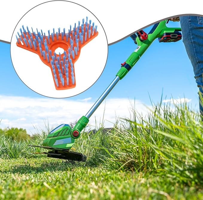 Gralara Lawn Mower Cleaning Brush Mower, Cleaning Tool Nylon Bristles Scrubber Tool for Floor Farm Home Driveway, Electric Lawn Mower, Style B