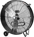 BILT HARD 34" 15000 CFM High Velocity Drum Fan, 2-Speed Heavy Duty Industrial Shop Fan with Casters & Handle for Warehouse, Factory Workshop and Garage Use