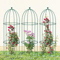 3 Pack Metal Plant Cage Support, 31.5" H Peony Support Tomato Cage Garden Rose Obelisk Trellis Supports Tower for Clematis Vine Jasmine Supports Outdoor Indoor