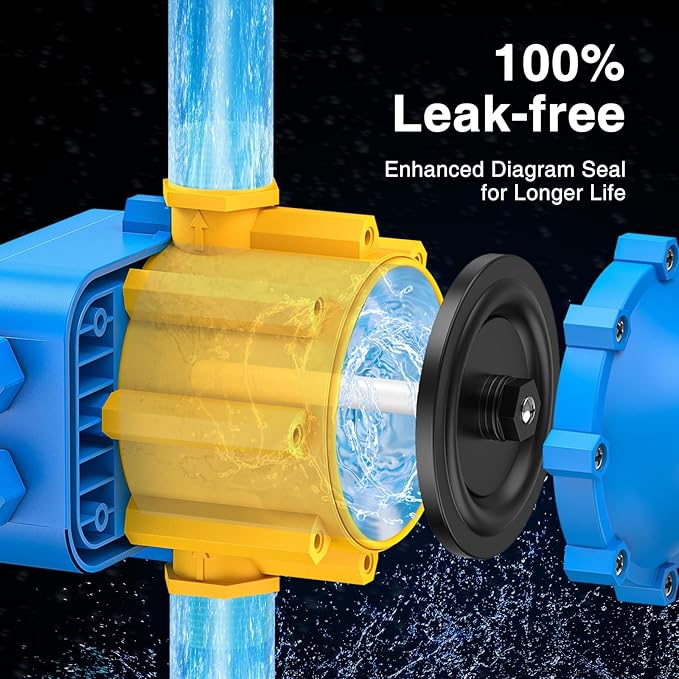 Smart Pressure Switch for Well Pump, Automatic Water Pumps Switch, Dry-running Protection for Submersible/Shallow Well/Garden/Jet/Self-priming Pump, Power&Pump Cable Included, 110V-120V