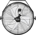 Simple Deluxe 18 Inch Industrial Wall Mount Fan, Max 4200 CFM 3 Speed Commercial Ventilation Metal Fan for Warehouse, Greenhouse, Workshop, Patio, Factory and Basement - High Velocity Black