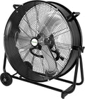 hykolity 24 inch Ultra Quiet Variable Speed High Velocity Drum Fan, 7800 CFM Industrial Heavy Duty Shop Fan with DC Motor for Workshops, Garage, Warehouse and Basement, UL Listed