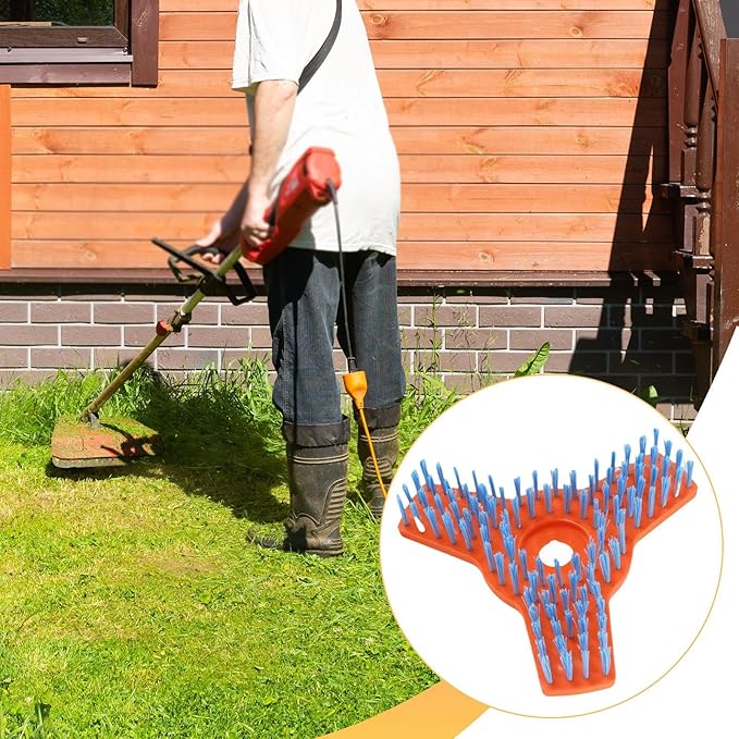 Gralara Lawn Mower Cleaning Brush Mower, Cleaning Tool Nylon Bristles Scrubber Tool for Floor Farm Home Driveway, Electric Lawn Mower, Style B