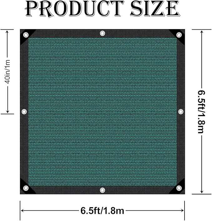 80% Shade Cloth,Chicken Coop Shade Cover, Sturdy Sunblock Mesh Tarp with Grommets for Patio Plants Greenhouse Kennel Porch Pergola Sun Protection Neting Cover