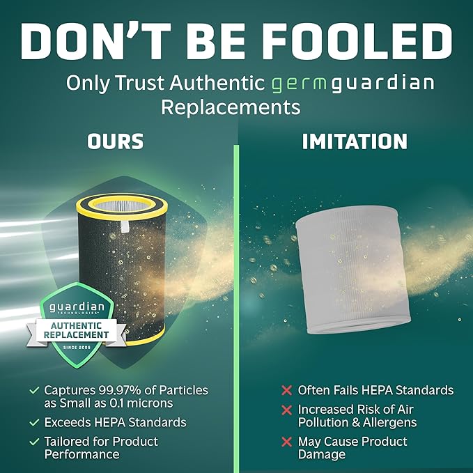 GermGuardian AirSafe XL Smart Air Purifier for Home 360° True HEPA Filter, WiFi and App Enabled, Air Quality Monitor, Large Rooms Up to 1680 Sq Ft, For Smoke, Dust, Pet Dander, Gray/White, AP3250