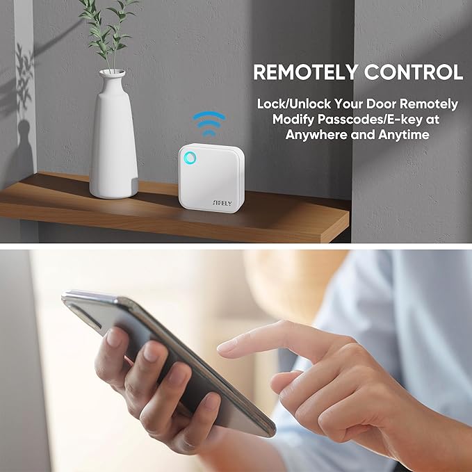 Sifely Smart Lock Wi-Fi Gateway - Remote Access Hub for Sifely Smart Door Lock, Works with App & Alexa (Model G5, Supports 2.4G & 5G Wi-Fi Dual-Band)