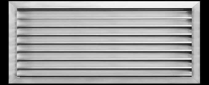 HVAC Premium 34"W x 18"H Aluminum Exterior Gable Louver Vent For Walls & Crawlspace - Weather-Resistant Air Grille With Screen Mesh - [Outer Dimensions 35.75"W x 19.75"H]
