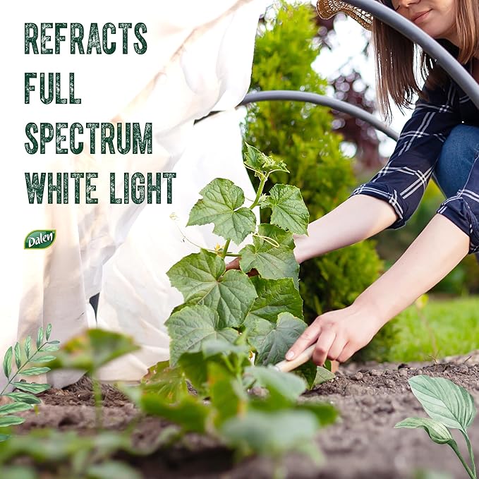 Dalen Scorch Guard - Protect Your Plants from Direct Sunlight - Full Spectrum White Light Refraction Shade Cloth - 10’ x 15’