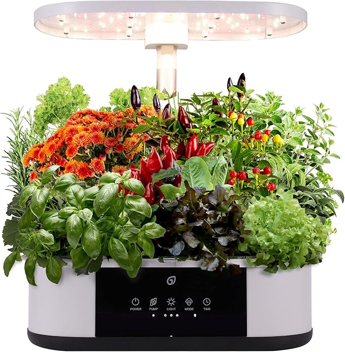 Hydroponics Growing System,12 Pods Hydroponics Growing System Indoor Garden with 120 24W Full Spectrum Grow Lights in 5 Colors, Herb Garden Up to 16" Height Adjustable,Automatic Timer