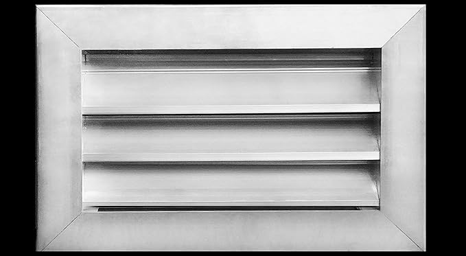 HVAC Premium 24"W x 8"H Aluminum Exterior Gable Louver Vent for Walls & Crawlspace - Weather-Resistant Air Grille with Screen Mesh - [Outer Dimensions 25.75"W x 9.75"H]