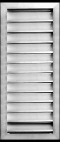 HVAC Premium 10"W x 30"H Aluminum Exterior Gable Louver Vent For Walls & Crawlspace - Weather-Resistant Air Grille With Screen Mesh - [Outer Dimensions 11.75"W x 31.75"H]