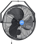 iLiving Wall Mounted Variable 14 Inches Speed Indoor/Outdoor Weatherproof Fan, Industrial grade for Patio, Greenhouse, Garage, Workshop, and Loading Dock, 2473 CFM, Black