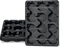 homenote 4 Inch Seed Starting Trays 5 Pack, 12-Cell Seedling Starter Trays for Indoor Outdoor Growing, Plant Starter Germination Trays for Pots Seedlings 4" Opening Compatible Pots