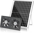 Fanspex Solar 2 Fan Kit, Waterproofed Solar Powered Fans for Outdoor Chicken Coop, Greenhouse & Shed Intake or Exhaust Air