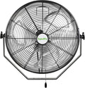 hykolity 4300 CFM 18 in. Industrial Wall Mount Fan, 3-Speeds High Velocity Wall Fan with Sealed Motor, Heavy Duty Metal Barn Fans for Garage, Workshop and Warehouse, UL Listed