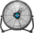 Tornado 12 Inch Industrial Powerful Metal Floor Fan, 3-Speed High Velocity Cooling Floor Fan for Industrial, Commercial, and Home Spaces, 120°Tilt, 6.0 FT Cord, Black