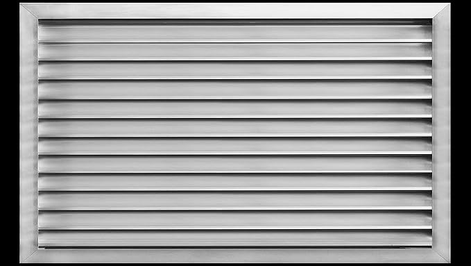 HVAC Premium 32"W x 26"H Aluminum Exterior Gable Louver Vent for Walls & Crawlspace - Weather-Resistant Air Grille with Screen Mesh - [Outer Dimensions 33.75"W x 27.75"H]