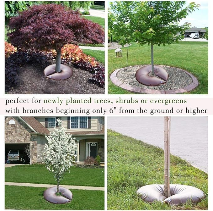 All New Extra Large 20 Gallon Tree Watering Ring/Bag(1 Pack),Deep Root&Slow Release&Automatic Drip Irrigation Watering System, Low-Profile Great for Multi-Trunk Newly Planted Small Trees and Shrubs
