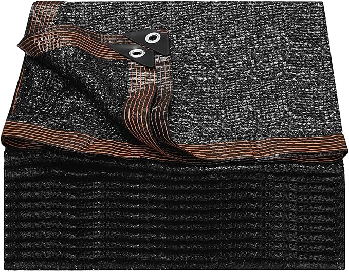 M METERXITY 90% Sun Shade Cloth for Garden, HDPE 20x30 ft Sun Shade Net with Reinforced Grommets for Patio/Greenhouse/Plant Cover, Heavy Duty Sunblock Resistant Mesh Tarp [Black]