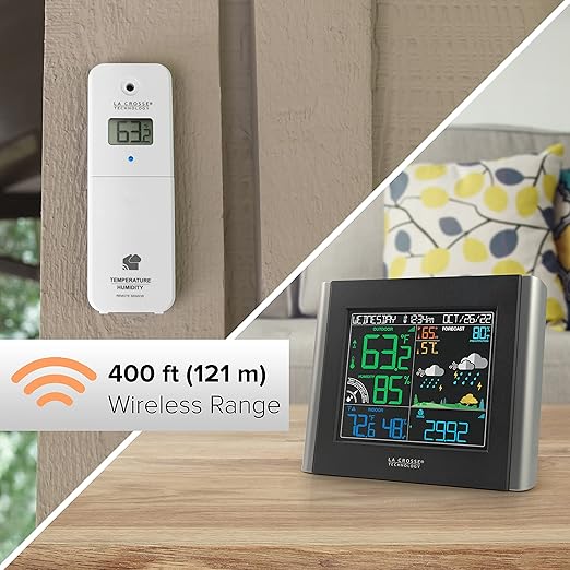La Crosse Technology V11-TH Color Wireless WiFi Weather Station…