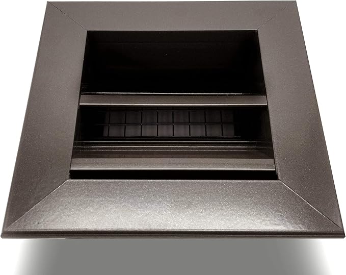 12"w X 12"h Aluminum Exterior Vent for Walls & Crawlspace - Rain & Waterproof Air Vent with Screen Mesh - HVAC Grille - Brown [Outer Dimensions 13.5”w x 13.5”h]
