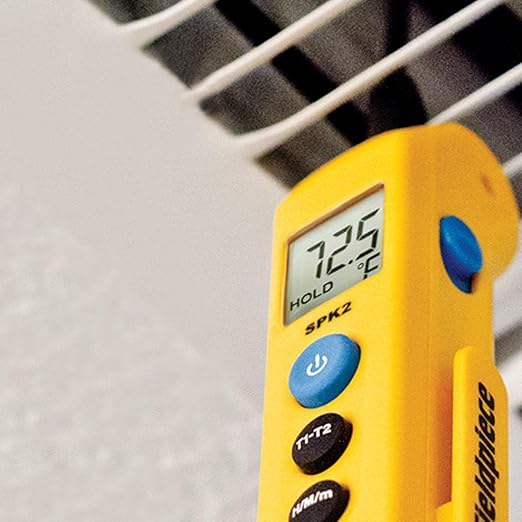 Fieldpiece SPK2 Folding Pocket in-Duct Thermometer with MAX/MIN Hold and Stainless Steel Probe