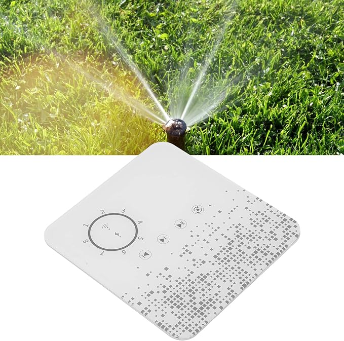Smart WiFi Sprinkler Controller 8 Zones Intelligent Irrigation System with Weather Forecast Timing Function for Lawn Garden Yard Outdoor Use ABS Material 24V AC