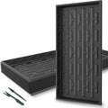Gardzen 10-Pack 1020 Growing Trays, Reusable Plant Grow Trays, Ideal for Seed Starting, Microgreens, Indoor Gardening, and Greenhouse Plant Nurseries