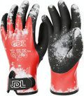 JDL 100% Waterproof Winter Work Gloves for Men & Women, Thermal Insulated Freezer Gloves for Cold Weather, Super Grip Palm