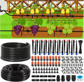 240FT Drip Irrigation System,Irrigation System for Garden with 1/2 inch Hose 1/4 inch Distribution Tubing and Accessories,Drip Irrigation Parts Garden Watering System