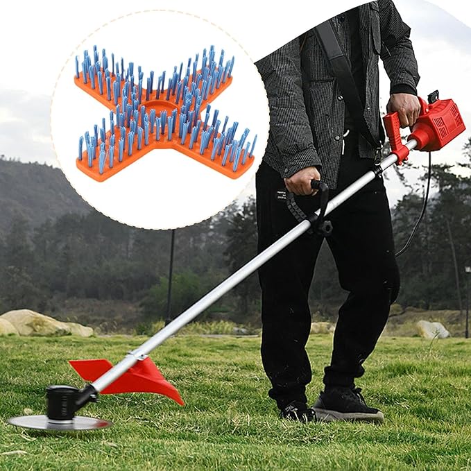 Gralara Lawn Mower Cleaning Brush Mower, Cleaning Tool Nylon Bristles Scrubber Tool for Floor Farm Home Driveway, Electric Lawn Mower, Style C