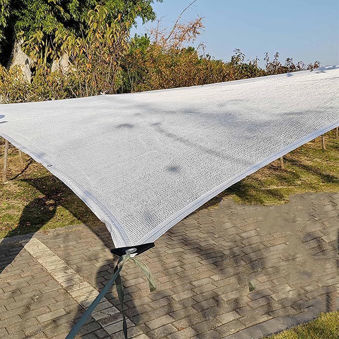Greenhouse Shade Cloth White 50% Shade Rate, Heavy Duty Greenhouse Shading Net for Veggie Garden Nursery Succulents, Shade Fabric 6.6'x13' 10'x10' 10'x20' 10'X26' 13'x20' Washable Tear-Resistant(6.6'x