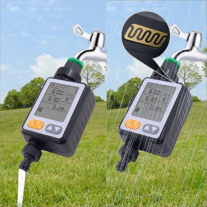 Outdoor Plant Watering Timer with Detection and LCD Display for Precise Irrigation Control