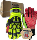 Cestus 5207, Winter Work Gloves for Men, ANSI Cut A9 (1,3,10,50 Pairs) Insulated Waterproof Impact Gloves for Cold Weather