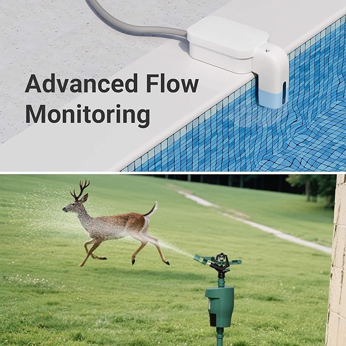 LinkTap T1 Smart 2-Zone Water Timer & Gateway, Built-in Flow Meters, Real-Time Fault Detection & Alerts, Weather Adaptive, Anti-Freeze, Better Range Than WiFi Hose Timer, IP66, Alexa, 2-Year Warranty