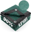 Cool Area 90% Sun Shade Cloth Mesh Tarp with Grommets for Plant Cover 6.5x10ft Patio Canopy Garden Pergola Greenhouse Car Barn Kennel Dark Green